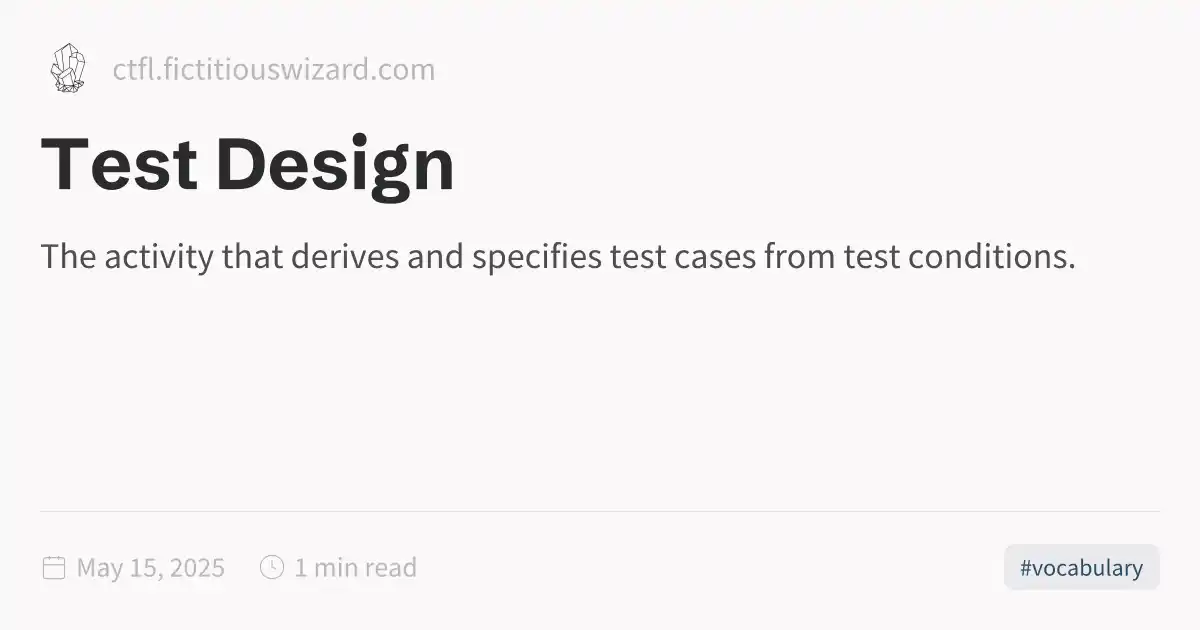 Test Design
